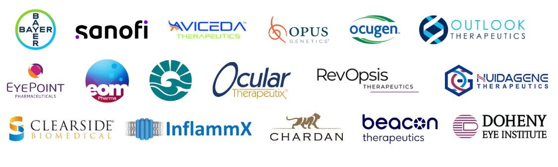 Companies on the program: bayer, sanofi, aviceda therapeutics, ocugen, opus genetics